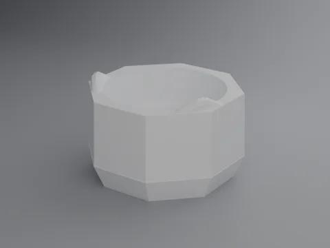 Bebedouro Ergonômico Mingato Monobloco (Nivelado Anti-Refluxo) — Graminha de Gato 100% Hidropônica em Vasinho 3D Mingato